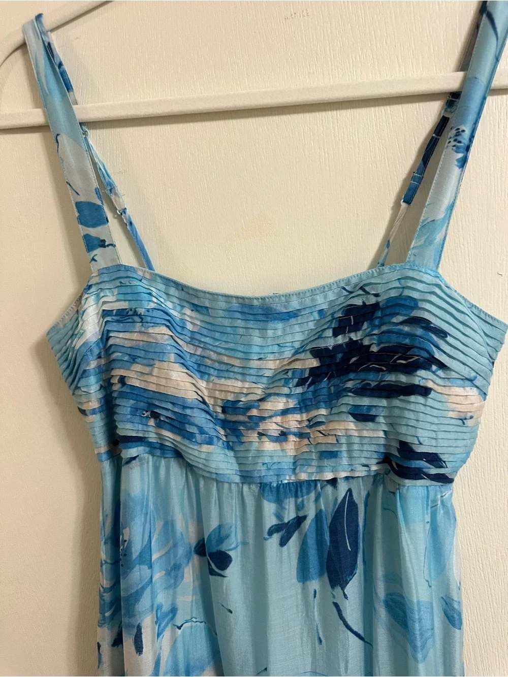 Abercrombie Light Blue Floral Maxi Sundress - Sleeveless Summer Dress